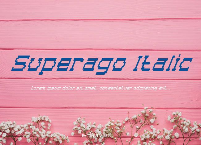 Superago Italic example